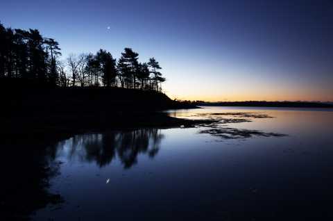 Saturn and Venus Dance on the Sea, Maine