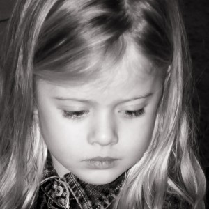 Young girl thinking