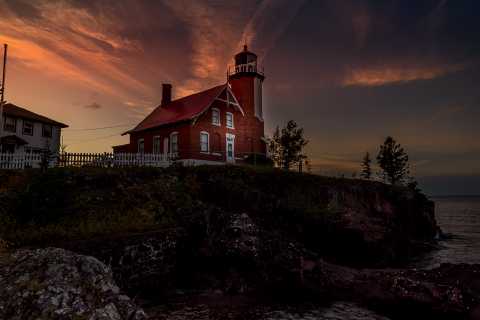 Sunset, Eagle Harbor Lighthouse
